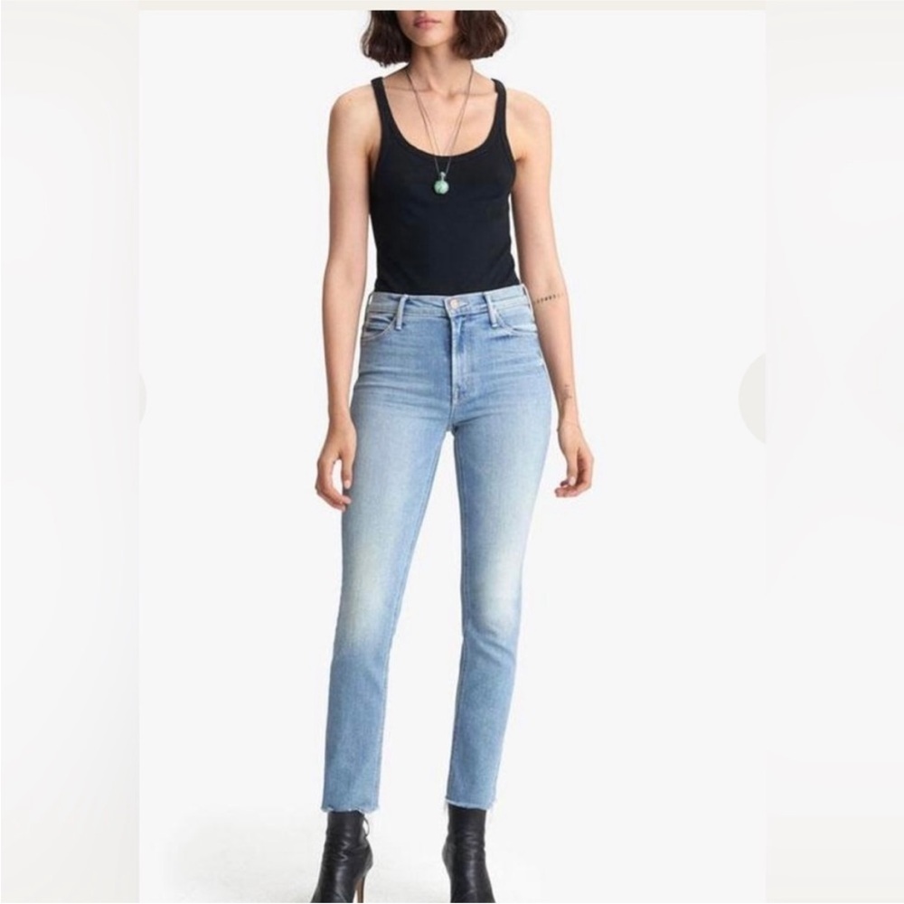 The MOTHER The Mid Rise Dazzler Ankle Fray in Jackpot Size 26